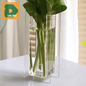 아크릴 인테리어화병 데코 투명 오브제 조화 카페 홈 감성 꾸미기 소품 생화 꽃병 분위기 꽂이 연출 장식