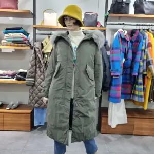 베네통/애플아울렛/브론즈 폭스퍼 구스 롱 패딩/BAPD55461