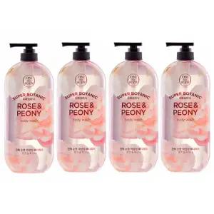 온더바디 수퍼보타닉 로즈 피오니 바디워시 900g 4개