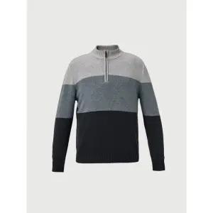 [국내매장 정품] [트레몰로] 울혼방 하프집업 블럭패턴 반폴라니트 TRNBH4W9241 611023