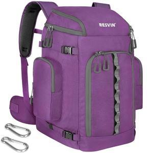 레스빈 스키 부츠백, 65L 내구성 여행용 백팩, 1680D 나일론 방수 스노보드 헬멧, 고글, 장갑, 아우터 및 액세서리용 수하물