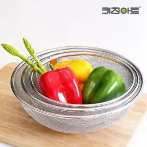 키친아트 스텐 원형바구니 3종세트 (일반) 소+중+대