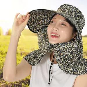 햇빛 자외선차단 여성 모자 넓은챙 야외용 여름모자 치마모자 농사모자