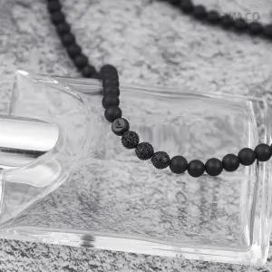 알마니 EGS3029 독수리 엠블럼 블랙 볼체인 유니크 데일리 남자 스틸 목걸이 c