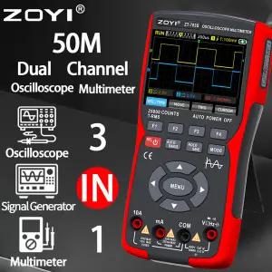 ZT-703S 3 in 1 오실로스코프 멀티 25000 카운트 듀얼 채널 50MHZ 대역폭 280MSas 높은 실시간 샘플링 속도
