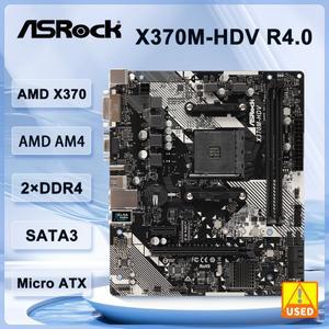 ASROCK X370M-HDV 마더보드 AM4 DDR4 32GB 마이크로 ATX 지원 라이젠 5 5600 CPU