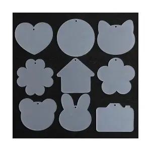 투명 아크릴 키링 판 열쇠고리 스티커 꾸미기 그림 그리기 단체수업 재료