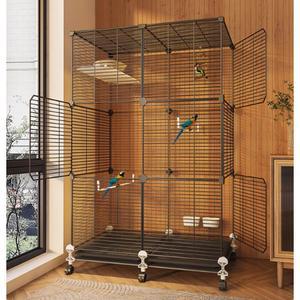 대형 앵무새집 앵무새 새장 흰색 3단 2단 새집 골드 날림장선반