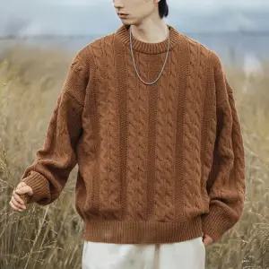 스웨터 남성 라운드넥 IS-TS77 꽈배기 3컬러 두톰