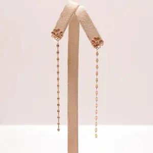 14k 이태리체인 드롭 크로바 귀걸이 OPKYE0349