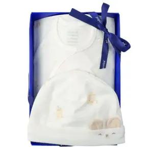 [갤러리아] (압소바출산,배냇저고리세트)새싹곰오가닉배냇저고리+신생모2종세트(A1A-10121SET)