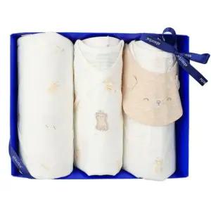 [갤러리아] (압소바출산,배냇저고리세트)새싹곰오가닉배냇슈트+우주복+속싸개세트(A1A-10122SET)