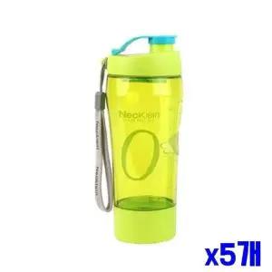 [하프클럽/]ksr (SM)투명 쉐이크 물통 600ml 그린 x5개 보틀 물병