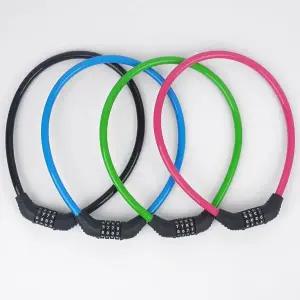 [하프클럽/]자물쇠 컬러 4단 자전거 번호 자물쇠 와이어락