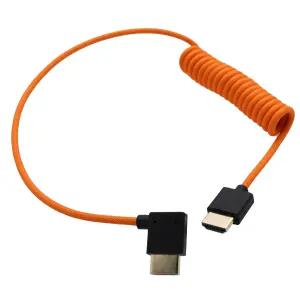 행튼 플렉시블 코일 HDMI 케이블 아토모스 닌자 V 시노비 울트라 모니터용 8K60 4K120 캐논 R5mk2 니콘