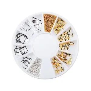 데코파츠 골드실버혼합 네일아트재료 골드실버파츠 (WFG39NB)