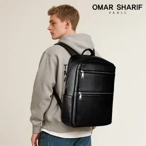 [오마샤리프] 천연 소가죽 남성 백팩 비즈니스가방 OS8003M
