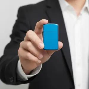 슬림 클래식 하이폴리쉬 블루 라이터 ZP20494