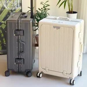 전면오픈 100  PC 캐리어 24인치 화물용 튼튼한 알루미늄프레임 여행용캐리어