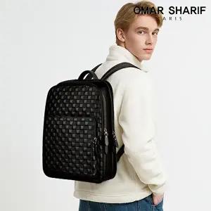 [오마샤리프][오마샤리프] 천연 소가죽 남성 백팩 비즈니스가방 OS8001M