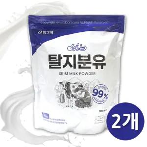 빙그레 소프트랩 탈지분유 1kg 2개 아이스크림 베이킹재료 99% 국산 탈지분유