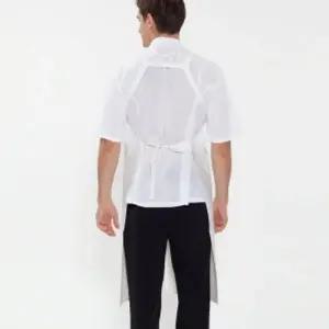 H형 화이트 미술 앞치마 주방 요리 공방 방수 양면