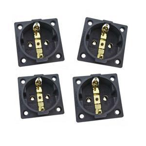 Hifi 순수 구리 Schuko 소켓 Furutech 금도금 FI-E30 AC 250V 16A EU IEC 플매트 카펫 러그 입구 어댑터 전