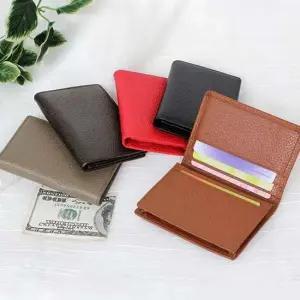 휴대가 간편한 소가죽 캐주얼 명함지갑 교통카드 수납