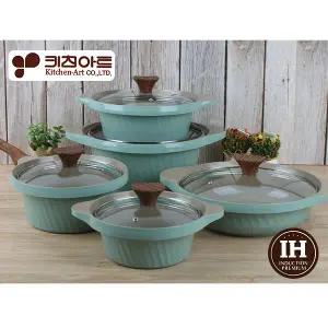 키친아트IH 와이즈시리즈 인덕션겸용 세라믹코팅 양수 편수냄비 전골 국냄비 웍 국솥 독일SGS인증