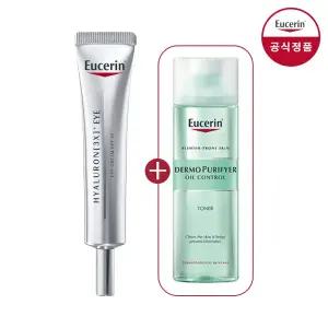 유세린 하이알루론 3X 아이 크림 15ml + 더모 퓨리파이어 오일 컨트롤 토너(유통기한 27년 1월)