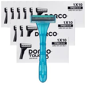 도루코 3중날 터치3 면도기 100개 휴대용 일회용 여행용 업소용