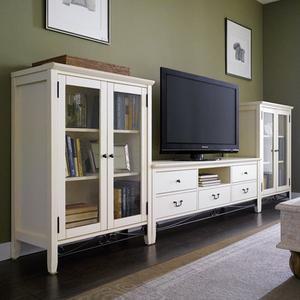 [디자인벤처스]로맨틱 거실장 세트(거실장1개+1100유리장1개)