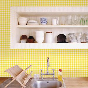 인테리어 포인트 벽지 시트지 옐로우체크 (DPS-41)