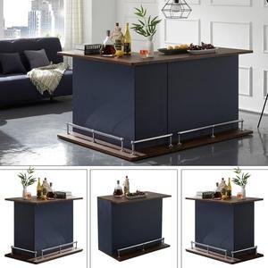 [모던탑21]디럭스-네이비 홈바 세트 아일랜드식탁 [홈바2개세트]  주방수납장