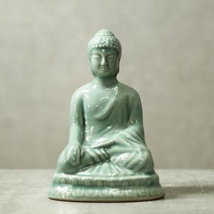 가정용 도자기 부처상 소형 불교용품 미니 좌불상 석가모니 부처님 부처님상 작은 불상 호신불 미니어처