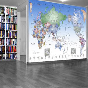 세계지도 뮤럴 포인트벽지 인테리어 시트지