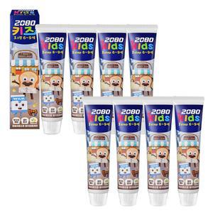 2080 키즈 치약 6-9세 브레드이발소 8개/소다버블 불소 스텝3 유아 어린이 아동 유아동