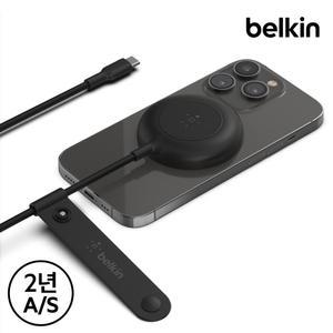 [벨킨] 맥세이프 마그네틱 휴대용 무선 충전 패드 WIA005bt 아이폰15 14 13 에어팟3 호환