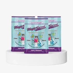 매직카펫 고양이모래 굵은입자 무향 7kg 3개