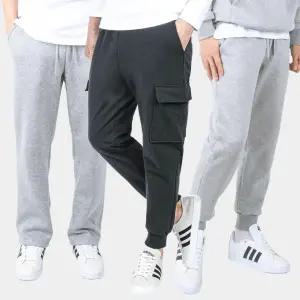 가을 겨울용 남성 트레이닝 바지 남녀공용 조거 일자 카고팬츠
