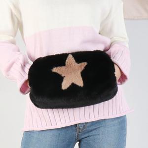 B980 메신저백 별 골프 핸드 워머 털 페이크 퍼 털가방 슬링백 스포츠 스마트폰 힙색 허리색 허리 웨스트백 크로스백 손난로 가벼운 가방