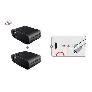 [기타]씨앤케이 [1+1구성] Rnk480 Full-HD 미니 빔 프로젝터 가정용 휴대용 빔