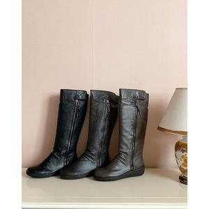 [지쎄][공식몰] 천연가죽 여성 수제화 털 롱부츠 GIS-14289