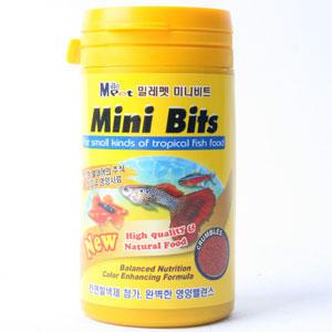 원주한강수족관/밀레펫 미니비트 120g/250ml/열대어사료/관상어먹이/소형어/고기밥