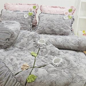 [매직크린] 데일리 극세사 차렵이불 Q세트 그레이