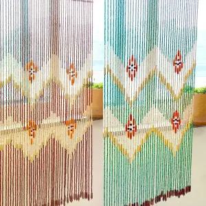 구슬 문발 l 현관발 나무발 우드볼 우드발 비즈발 업소용 공간분리 빈티지 레트로 벽장식