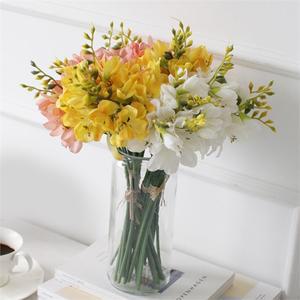 3컬러 후리지아 조화 거실인테리어 인조꽃 인조장식