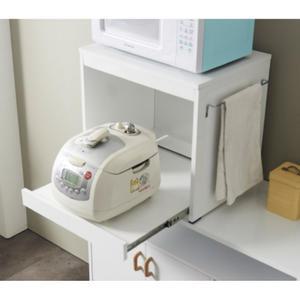 미니 화이트 (3색) 원룸 슬라이딩 밥솥 수납장 50cm/ 밥솥대 전자렌지 주방