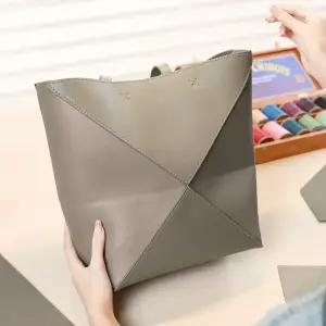 소가죽 DIY 키트 - 스퀘어 폴드 토트백