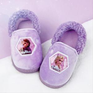 겨울왕국2 안나 엘사 퍼플 털신발 방한화 실내신발